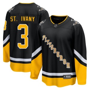Jack St. Ivany Men's Fanatics Branded Pittsburgh Penguins Premier Black 2021/22 Alternate Breakaway Player Jersey