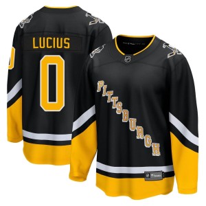 Cruz Lucius Men's Fanatics Branded Pittsburgh Penguins Premier Black 2021/22 Alternate Breakaway Player Jersey