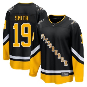 Reilly Smith Men's Fanatics Branded Pittsburgh Penguins Premier Black 2021/22 Alternate Breakaway Player Jersey