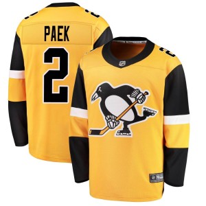 Jim Paek Youth Fanatics Branded Pittsburgh Penguins Breakaway Gold Alternate Jersey
