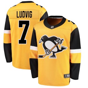 John Ludvig Men's Fanatics Branded Pittsburgh Penguins Breakaway Gold Alternate Jersey