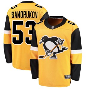 Dmitri Samorukov Men's Fanatics Branded Pittsburgh Penguins Breakaway Gold Alternate Jersey