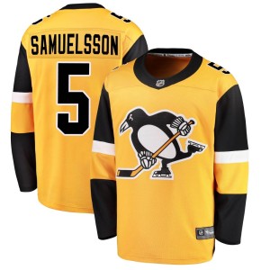 Ulf Samuelsson Men's Fanatics Branded Pittsburgh Penguins Breakaway Gold Alternate Jersey