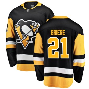 Michel Briere Youth Fanatics Branded Pittsburgh Penguins Breakaway Black Home Jersey