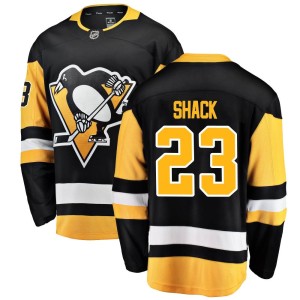 Eddie Shack Youth Fanatics Branded Pittsburgh Penguins Breakaway Black Home Jersey