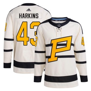 Jansen Harkins Youth Adidas Pittsburgh Penguins Authentic Cream 2023 Winter Classic Jersey
