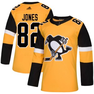 Caleb Jones Youth Adidas Pittsburgh Penguins Authentic Gold Alternate Jersey