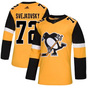 Lukas Svejkovsky Youth Adidas Pittsburgh Penguins Authentic Gold Alternate Jersey