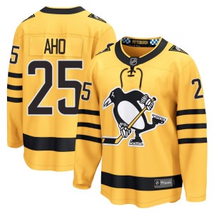 Sebastian Aho Men's Fanatics Pittsburgh Penguins Breakaway Gold Alternate 2025 Jersey