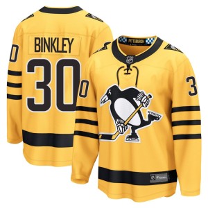 Les Binkley Men's Fanatics Pittsburgh Penguins Breakaway Gold Alternate 2025 Jersey