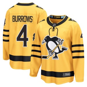 Dave Burrows Men's Fanatics Pittsburgh Penguins Breakaway Gold Alternate 2025 Jersey