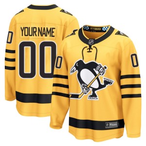 Custom Men's Fanatics Pittsburgh Penguins Breakaway Gold Custom Alternate 2025 Jersey