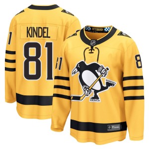 Ben Kindel Men's Fanatics Pittsburgh Penguins Breakaway Gold Alternate 2025 Jersey