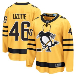 Blake Lizotte Men's Fanatics Pittsburgh Penguins Breakaway Gold Alternate 2025 Jersey