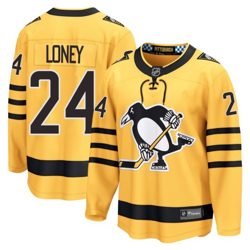 Troy Loney Men's Fanatics Pittsburgh Penguins Breakaway Gold Alternate 2025 Jersey