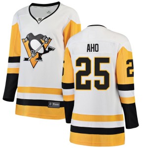 Sebastian Aho Women's Fanatics Branded Pittsburgh Penguins Breakaway White Away Jersey