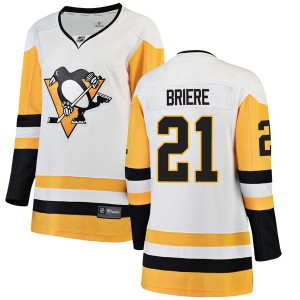 Michel Briere Women's Fanatics Branded Pittsburgh Penguins Breakaway White Away Jersey