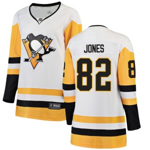 Caleb Jones Women's Fanatics Branded Pittsburgh Penguins Breakaway White Away Jersey