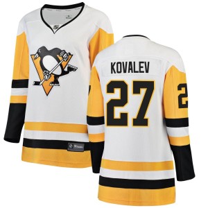 Alex Kovalev Women's Fanatics Branded Pittsburgh Penguins Breakaway White Away Jersey