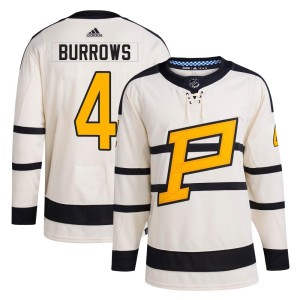 Dave Burrows Men's Adidas Pittsburgh Penguins Authentic Cream 2023 Winter Classic Jersey