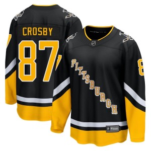 Sidney Crosby Youth Fanatics Branded Pittsburgh Penguins Premier Black 2021/22 Alternate Breakaway Player Jersey
