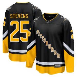 Kevin Stevens Youth Fanatics Branded Pittsburgh Penguins Premier Black 2021/22 Alternate Breakaway Player Jersey