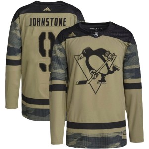 Marc Johnstone Men's Adidas Pittsburgh Penguins Authentic Camo Military Appreciation Practice Jersey
