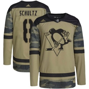 Dave Schultz Men's Adidas Pittsburgh Penguins Authentic Camo Military Appreciation Practice Jersey