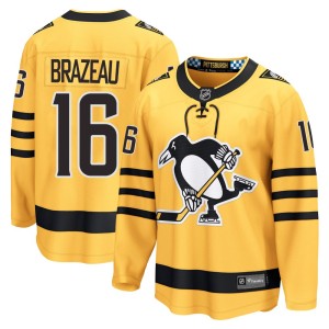 Justin Brazeau Youth Fanatics Pittsburgh Penguins Breakaway Gold Alternate 2025 Jersey