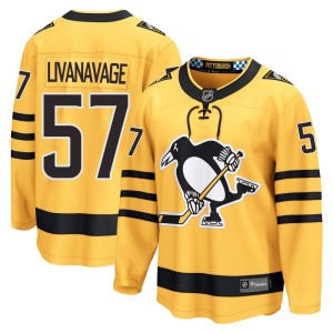 Jake Livanavage Youth Fanatics Pittsburgh Penguins Breakaway Gold Alternate 2025 Jersey