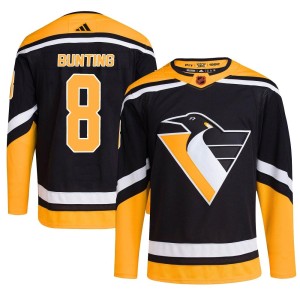 Michael Bunting Men's Adidas Pittsburgh Penguins Authentic Black Reverse Retro 2.0 Jersey