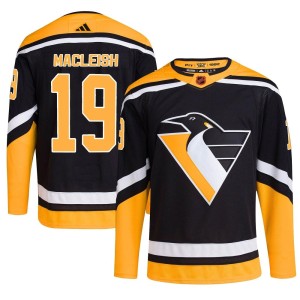Rick Macleish Men's Adidas Pittsburgh Penguins Authentic Black Reverse Retro 2.0 Jersey