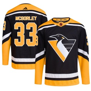 Marty Mcsorley Men's Adidas Pittsburgh Penguins Authentic Black Reverse Retro 2.0 Jersey