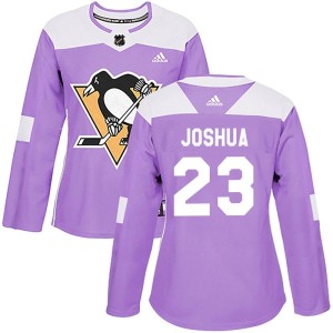 Jagger Joshua Women's Adidas Pittsburgh Penguins Authentic Purple Fights Cancer Practice Jersey