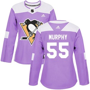 Larry Murphy Women's Adidas Pittsburgh Penguins Authentic Purple Fights Cancer Practice Jersey