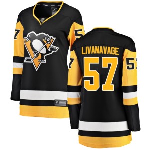 Jake Livanavage Women's Fanatics Branded Pittsburgh Penguins Breakaway Black Home Jersey