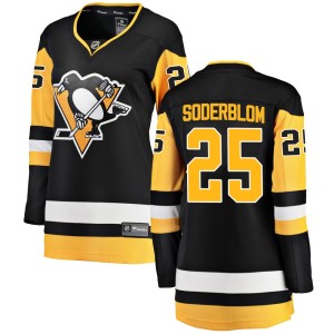 Elmer Soderblom Women's Fanatics Branded Pittsburgh Penguins Breakaway Black Home Jersey