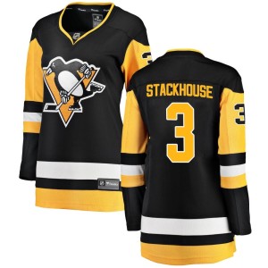 Ron Stackhouse Women's Fanatics Branded Pittsburgh Penguins Breakaway Black Home Jersey