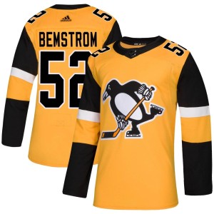 Emil Bemstrom Men's Adidas Pittsburgh Penguins Authentic Gold Alternate Jersey