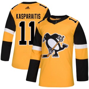 Darius Kasparaitis Men's Adidas Pittsburgh Penguins Authentic Gold Alternate Jersey