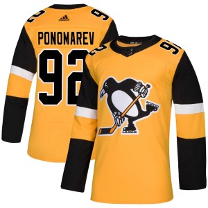 Vasily Ponomarev Men's Adidas Pittsburgh Penguins Authentic Gold Alternate Jersey