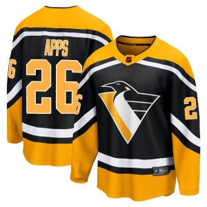 Syl Apps Youth Fanatics Branded Pittsburgh Penguins Breakaway Black Special Edition 2.0 Jersey