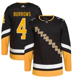 Dave Burrows Men's Adidas Pittsburgh Penguins Authentic Black 2021/22 Alternate Primegreen Pro Player Jersey