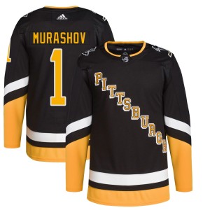 Sergei Murashov Men's Adidas Pittsburgh Penguins Authentic Black 2021/22 Alternate Primegreen Pro Player Jersey