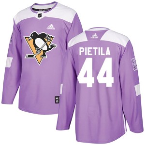 Chase Pietila Youth Adidas Pittsburgh Penguins Authentic Purple Fights Cancer Practice Jersey