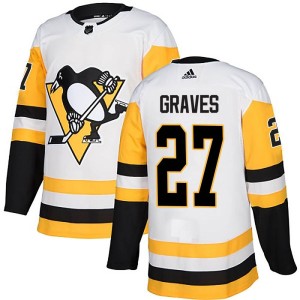 Ryan Graves Men's Adidas Pittsburgh Penguins Authentic White Away Jersey