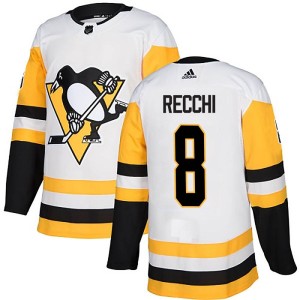 Mark Recchi Men's Adidas Pittsburgh Penguins Authentic White Away Jersey