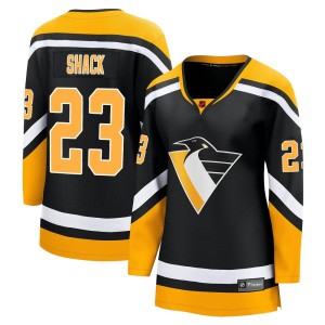 Eddie Shack Women's Fanatics Branded Pittsburgh Penguins Breakaway Black Special Edition 2.0 Jersey