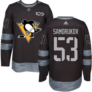 Dmitri Samorukov Men's Pittsburgh Penguins Authentic Black 1917-2017 100th Anniversary Jersey