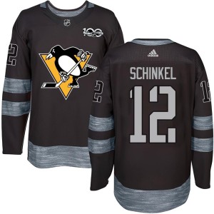 Ken Schinkel Men's Pittsburgh Penguins Authentic Black 1917-2017 100th Anniversary Jersey
